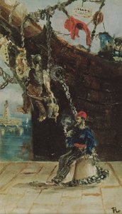 Ein Matrose auf einem Kai, 1880 von Henri de Toulouse Lautrec